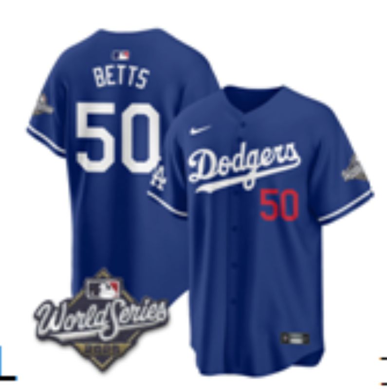 Men 2025 Los Angeles Dodgers #50 Betts Blue Nike MLB Jersey style 071